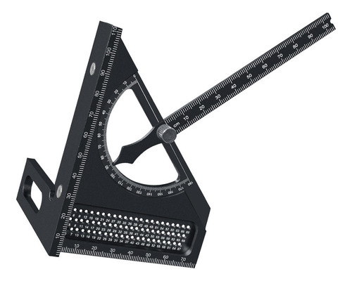 Regla De Medición Multiángulo 3d De Carpintero, Negro