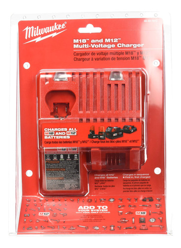 Cargador Multivoltaje Milwaukee 48-59- M12/m18