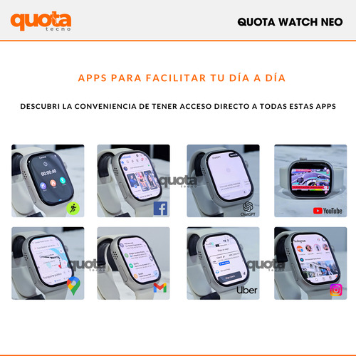 Smartwatch Neo Youtube Wifi Mujer Chip 4g Spotify Whatsapp Plateado