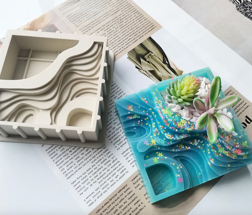 Molde Silicon Para Maceta Diseño Jardín