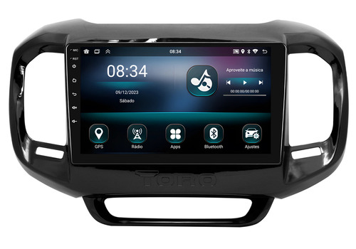 Central Multimidia Fiat Toro Android 13 2gb 32gb Carplay 9p Cor Black Piano