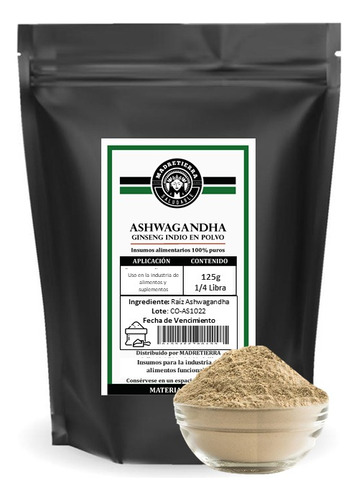 Ashwagandha En Polvo X125g - g a $217