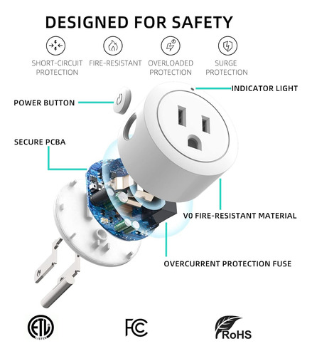 Smart Plug, Toma Wifi Hogar Inteligente Funciona Alexa,...