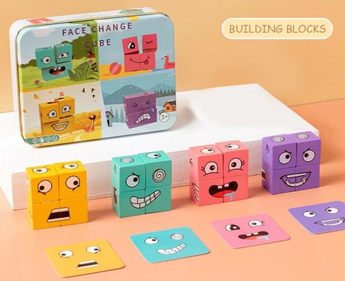 Juego Expresión Cubo Para Niños De Cambia Cara