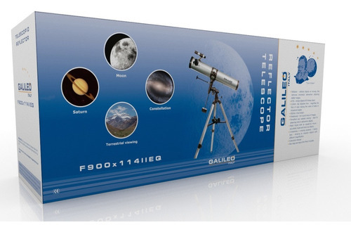 Telescopio Galileo Italy F900x114 Eqii Montura Ecuatorial Color Gris