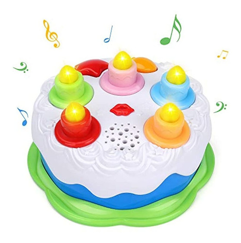 Juguete Para Tarta De Cumpleaños Con Velas Y Música.