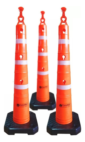 Cono Vial Conoflex Vencedor 120 Cm Con Base X 3 Unidades