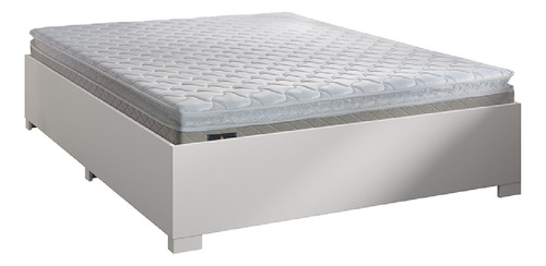 Cama Box Casal Desmontável Com Colchão Millenium Bege/branco Cor Bege