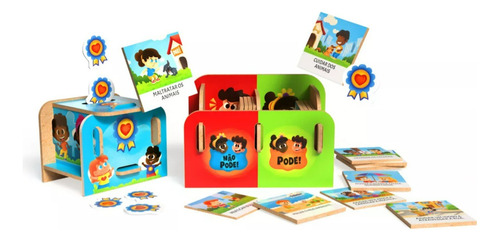 Jogo Infantil Educativo Pode E Não Pode Madeira