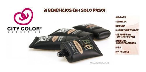 Base Bb Cream City Color Tono Deep Tan