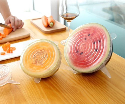 Tapas De Silicona X6 Reutilizables Moderno Cocina Bowls Tv