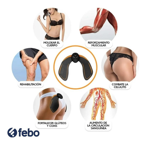 Parche Electroestimulador Para Glúteos Tonifica Y Eleva Febo