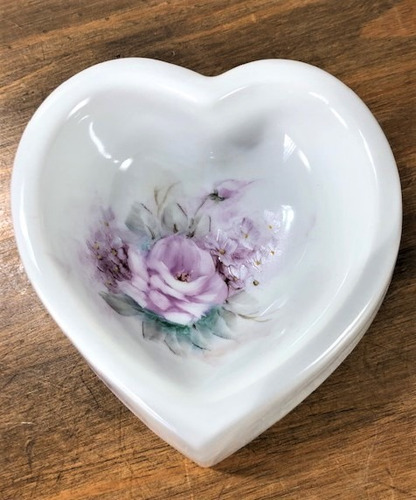 Imagem 3 de 6 de Comedouro Gato Cachorro Coração Porcelana Pintado A Mão