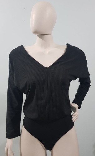 Imagem 5 de 5 de Blusa Feminina Canelada Body Soltinha Manga Longa Morcego