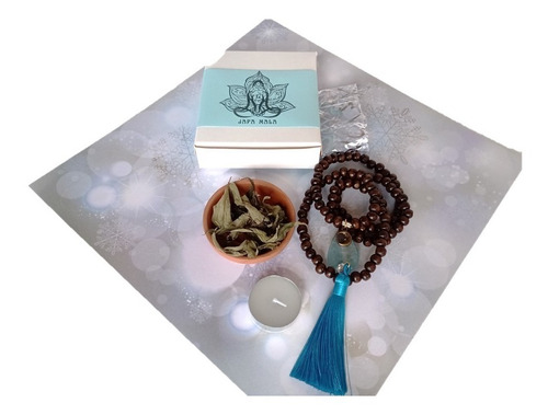 Japa Mala Kit Meditación + Salvia Rosario Tibetano Budista 