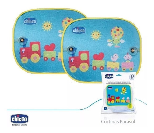 Imagen 5 de 7 de Parasol Chicco Para Auto Con Ventosas Y Bolsita De Viaje