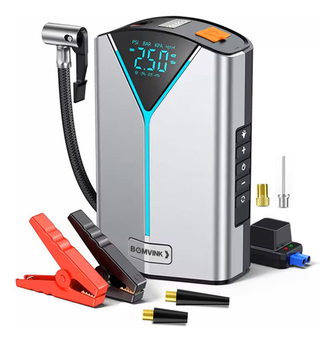 Auxiliar Partida Automotivo Bateria Portátil Compressor Ar
