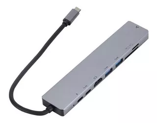 Adaptador Hub 8 En 1 Usb Tipo C Hdmi Ethernet Para Laptop