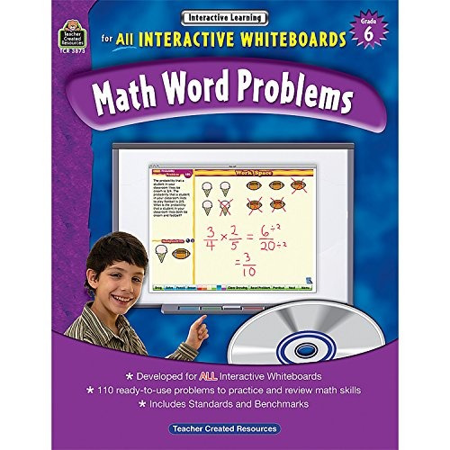 Math Word Problems For All Interactive Whiteboards, Grade 6
