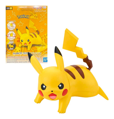 Maquete de Pokémon Pikachu Battle Pose Plamo No.03 - Bandai