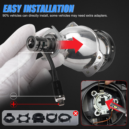 Par Kit De Faros Led H1 Para Auto 60w 10000lm 6000k Canbus