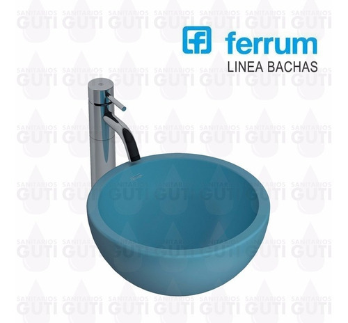 Bacha Ferrum Persis Celeste Apoyo Baño Porcelana