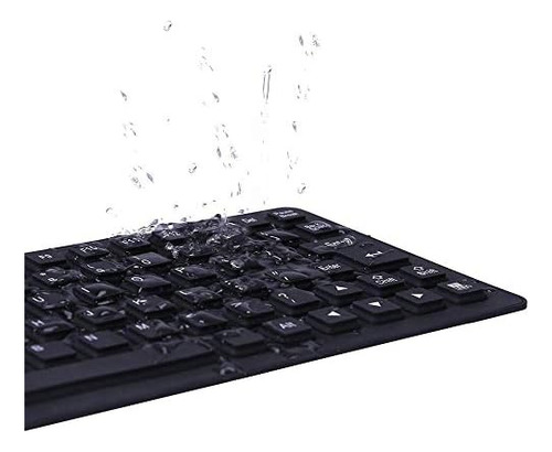 Axgear Teclado Silicona Impermeable Plegable Flexible Usb A