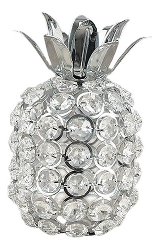 Prata Cristal Cristal Abacaxi Ornamento Estátua De Strass