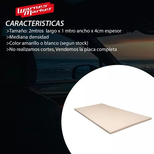 Plancha De Goma Espuma De 2mtros X 1mtro De 4 Cm De Espesor