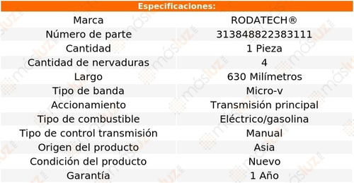 (1) Banda Accesorios Micro-v T/principal Civic 1.3l L4 06/11