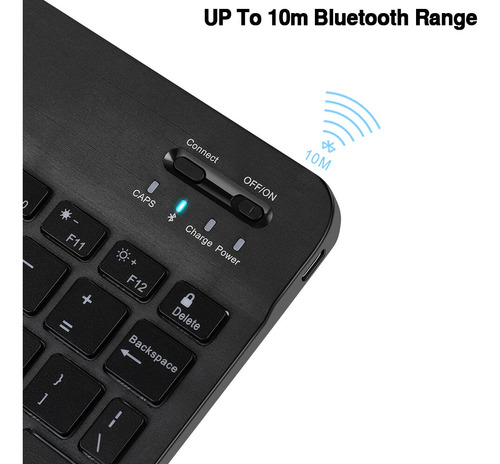 Set De Teclado Y Ratón Inalámbricos Retroiluminados De 10''