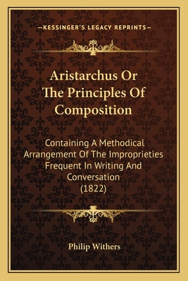 Libro Aristarchus Or The Principles Of Composition: Conta...