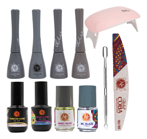 Kit De Gel Semipermanente Para Uñas Mc Divine, Base Y Top Ethernal