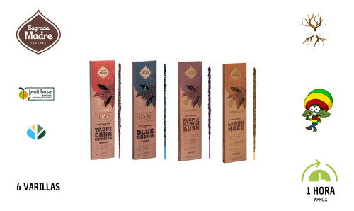 Incienso Canna X6 Tropicana Cookies Sagrada Madre