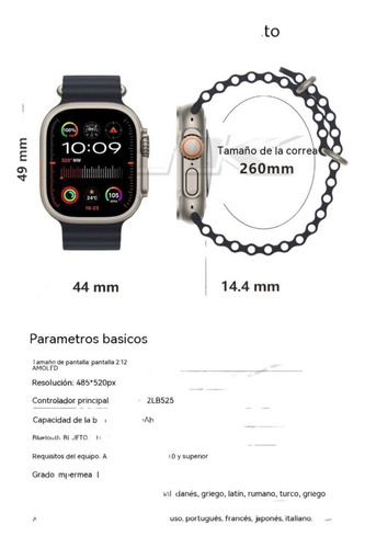 Reloj Hk9 Ultra 2 Smartwatch Amoled Chat Gpt Música Nfc 2.12