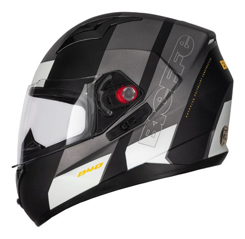 Capacete Motocilclista Masculino B 40 Solid Bieffe Cor Preto Fosco-Grafite Tamanho do capacete 60