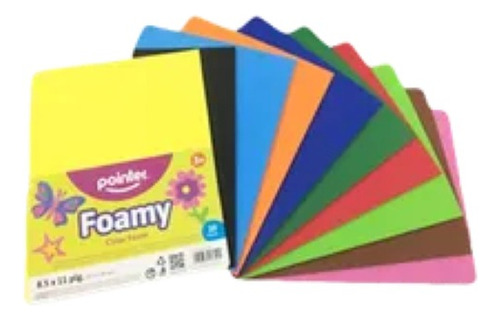 Foami Carta Pack 10 Und Colores Surtidos