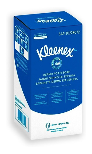 Imagen 1 de 6 de Jabón Espuma Kleenex Dermo 800 Ml