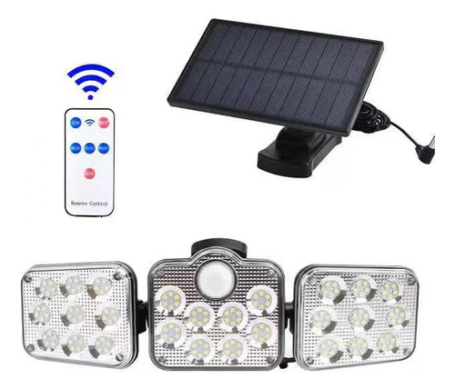 Luminaria Solar Para Jardin Con 3 Cabezas De Lamparas