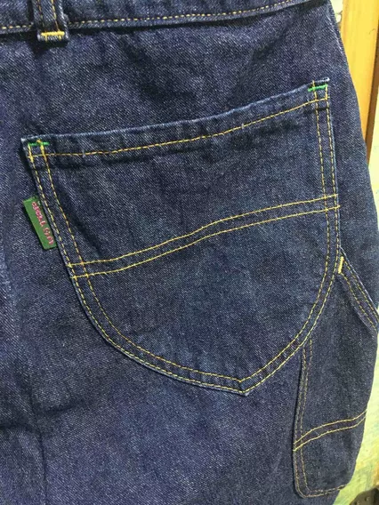 Ustop Calça Jeans Mod Cargo Facão Vintage Anos 70 80 Tam 38