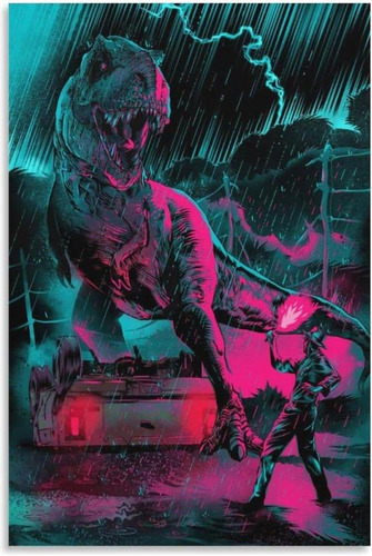 Póster Artístico Del Parque De Dinosaurios, Póster De Pared,