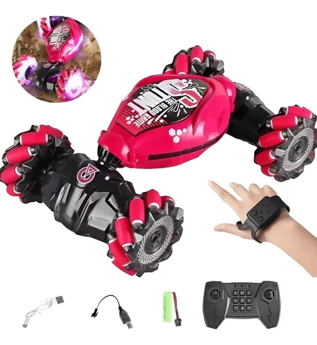 Rc Stunt Carro Acrobático Controle Remoto E Sensor – Rosa