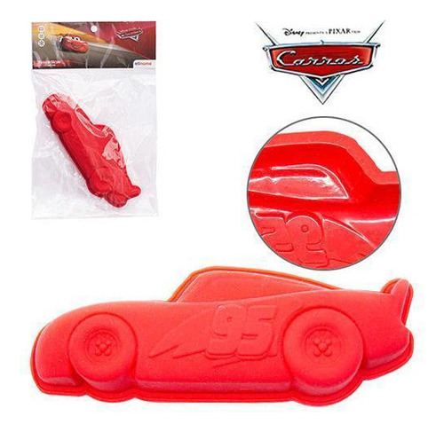 Forma De Silicone Para Mini Bolo Carros 100ml 17,5x6,5x2,5cm