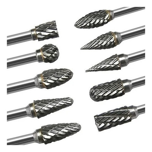 Kit 10 Dremel Tungsten Metal Grinder Rotary File 2024