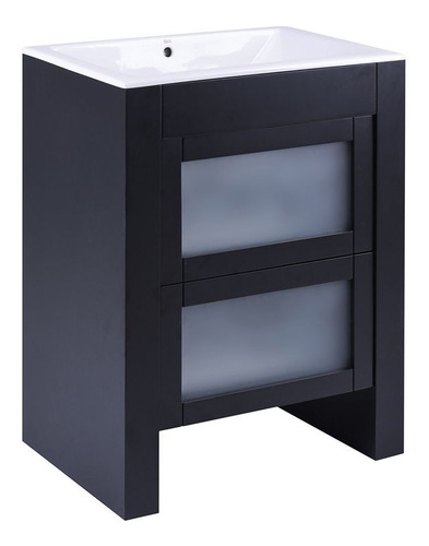 Imagen 1 de 5 de Mueble Diverta 620 2 Cajones Vidrio Roca P