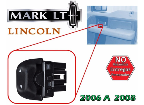 06-08 Lincoln Mark Lt Control Vidrio Electrico Delantero Der
