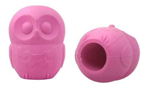 Brinquedo Mordedor Recheável Corujinha - Tam.(p) Azul/rosa