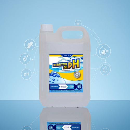 Ajustar Ph Piscina Com Redutor Concentrado Vodocia 5 Litros
