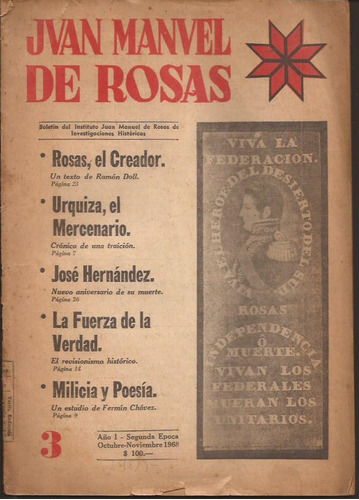 Boletín Inst Juan Manuel De Rosas Inves Históricas Nº 3 1968