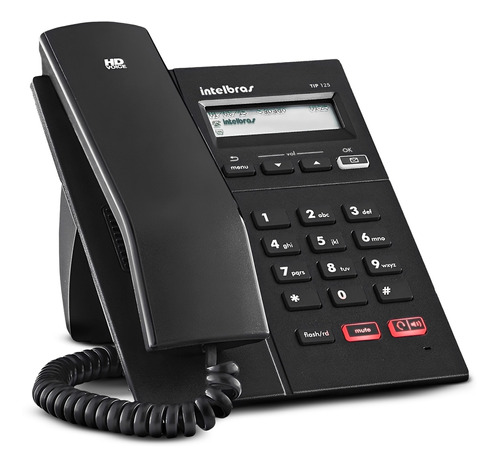 Telefone Voip Ip Tip125i Intelbras Poe Sip 2.0 Audio Hd Tela